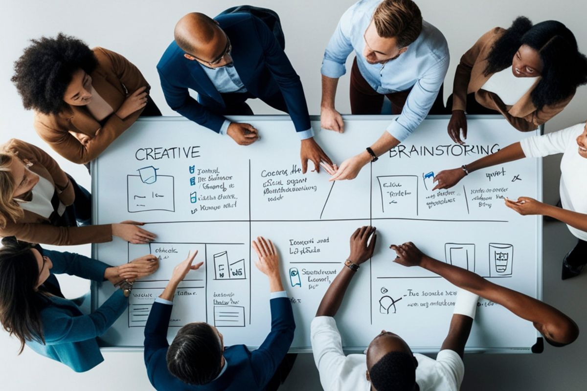 Business team discussing growth strategy